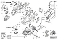 Bosch 3 600 HB9 802 Advancedrotak 36-850 Lawnmower 36 V / Eu Spare Parts